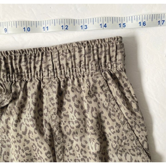 Nicole Miller CUT OFF Hem Jogger Pants Medium Taupe Animal Print Lyocell READ - Picture 9 of 16